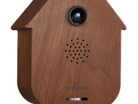 KA6095DW | Sound box modern cuckoo - dark wood | Karlsson by Present Time