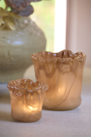 7797790 | Theelicht Ø10x10 cm MYRON - licht oranje | Light & Living