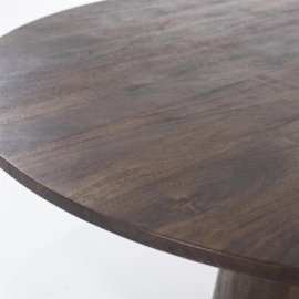 95656 | Eettafel Aron rond 130 - bruin | Eleonora