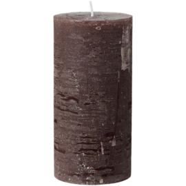 78024-89 | Rustic candle - chocolate Ø:6.8 H:14 | Ib Laursen - Binnenkort verwacht!
