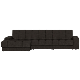 379012-W | Second date chaise longue links - velvet warmgrijs | WOOOD