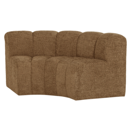 377902-WG | Mojo eetbank half ronde hoek met rugleuning - wollig geel | WOOOD