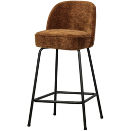 800294-MB | Vogue barstoel 65cm - 3D Chenille middenbruin | BePureHome