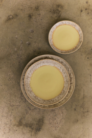 KST0331 | 70s ceramics: dessert plates, custard (set of 2) | HKliving - Medio november verwacht!