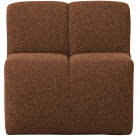 377519-RM | Mojo eetbank met rugleuning 84cm - bouclé roestbruin melange | WOOOD
