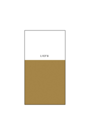 Servetten liefs 11x20cm - wit/oker | Zusss