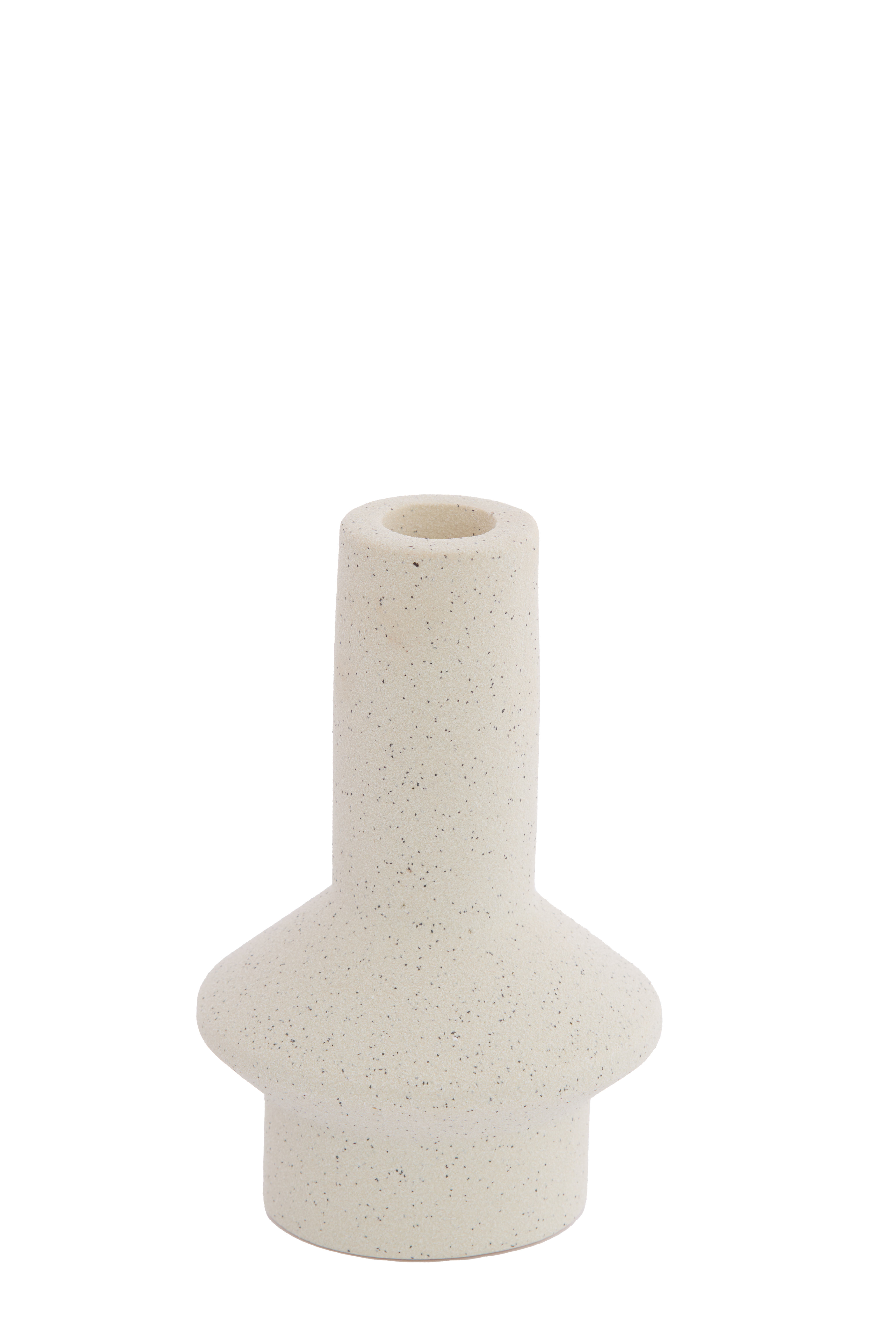 6079443 | Kandelaar Ø10x15,5 cm BURANO - mat crème | Light & Living