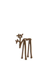 7623061 | Ornament 15x6x20 cm DEER - shiny caramel | Light & Living - Wordt verwacht!