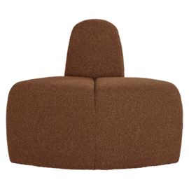 377901- RM | Mojo eetbank hoek rond rugleuning - boucle roestbruin | WOOOD