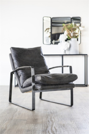  92090 | Fauteuil Lex - antraciet vintage leer | Eleonora