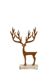 7624161 | Ornament 20x6x29 cm DEER - shiny caramel | Light & Living - Wordt verwacht!