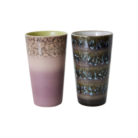 ACE7243 | 70s ceramics: latte mugs, Forest (set of 2) | HKliving