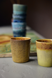  KST2001 | 70s ceramics: Van Gogh coffee mugs, sunflowers (set of 2) | HKliving