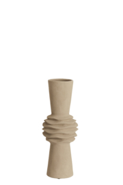 5760361 | Vaas deco Ø18x47,5 cm OLIVORA - lichtbruin | Light & Living