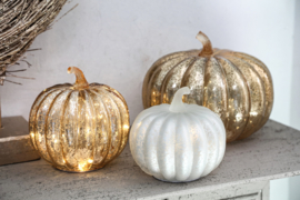 727766 | Pumpa glass pumpkin LED light M - gold | PTMD