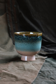 AFC0010 | Retro flower pot - lagoon | HKliving - Eind juni verwacht!