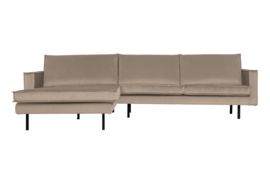 800905-K | Rodeo chaise longue links - velvet khaki | BePureHome