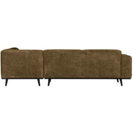 378655-BR | Statement hoekbank rechts - structure velvet brass | WOOOD
