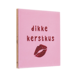 TE3075 | Tegeltje dikke kerstkus | HomeBound by KY - Wordt verwacht!