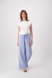 T-shirt met plooidetail - off white | Zusss 