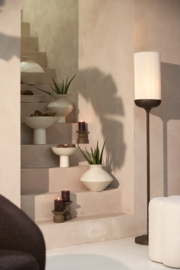 6079883 | Kandelaar Ø12,5x15 cm ATRANI - mat bruin | Light & Living