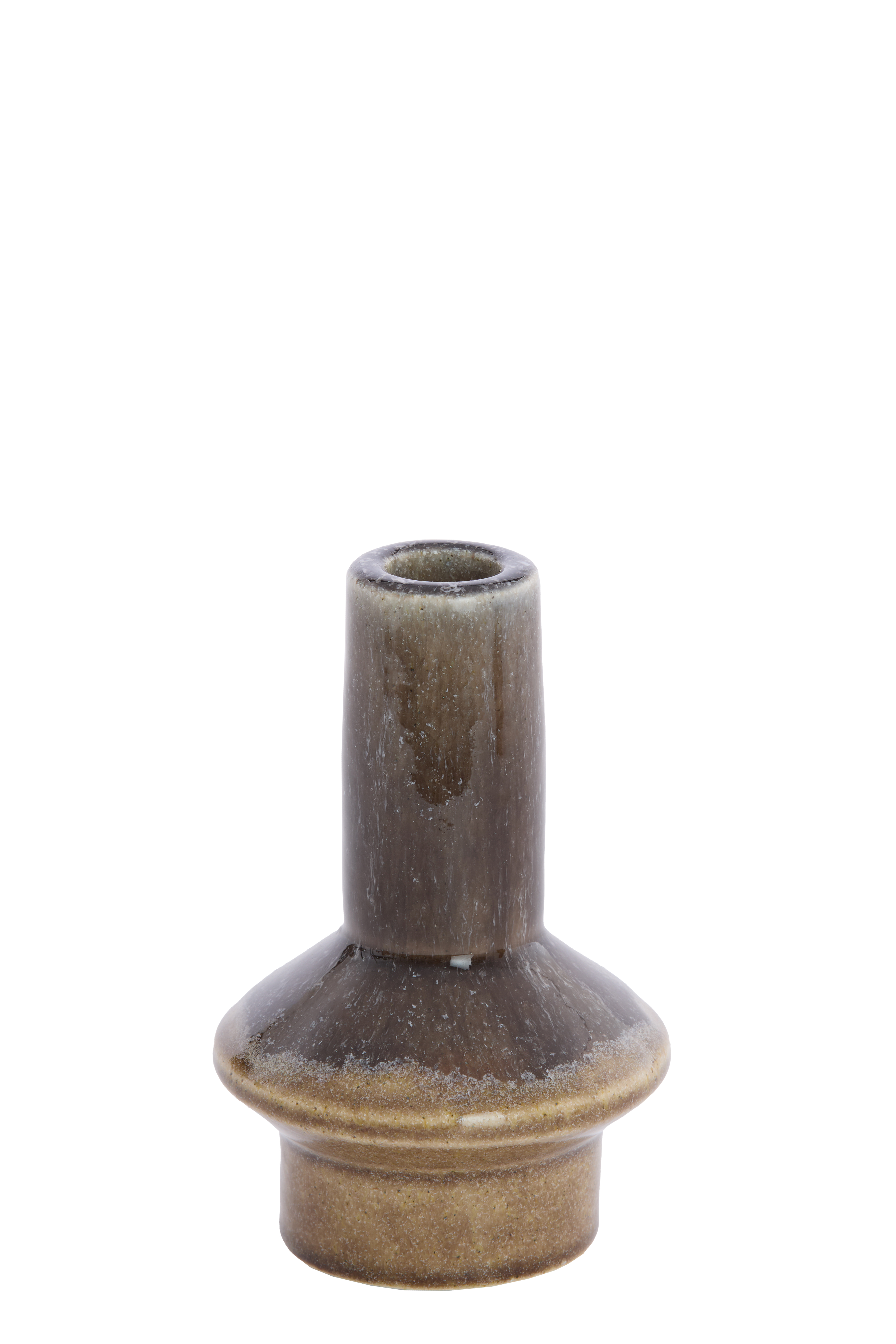 6079469 | Kandelaar Ø10x15,5 cm BURANO - olijfgroen/bruin | Light & Living