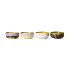 KST0284 | 70s ceramics: tapas bowls, sweet (set of 4) | HKliving - Medio oktober verwacht!