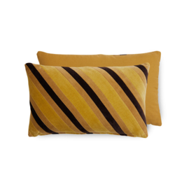 TKU2177 | Striped velvet cushion Honey (50x30) | HKliving