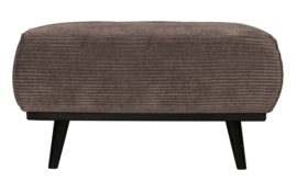 378663-T | Statement hocker - brede platte rib taupe 80x55cm | BePureHome