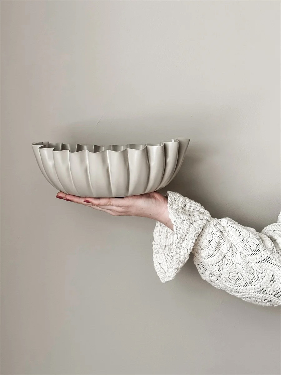 HB7736 | Metalen tray ribbel S - zand | HomeBound by KY