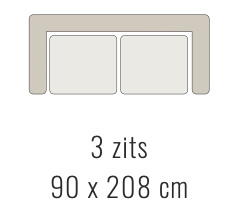 3 zits - Denise 90x208 cm | Sevn