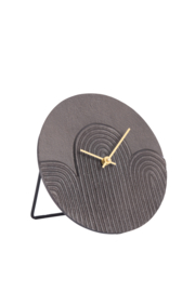 7113383 | Klok Ø20 cm GWENNA - donkerbruin | Light & Living