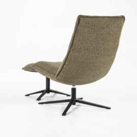  95594 | Fauteuil Marcus met voetenbank - groen baquer | Eleonora