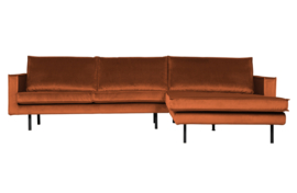 800902-126 | Rodeo chaise longue rechts - velvet roest | BePureHome
