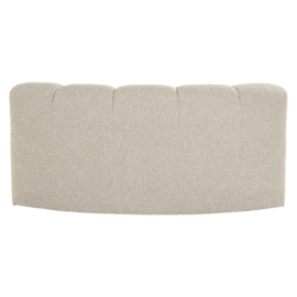 377902- EM | Mojo eetbank half ronde hoek met rugleuning - boucle beige | WOOOD