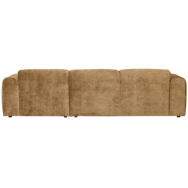 375073-H | Cloud chaise longue rechts - geweven chenille honinggeel | WOOOD