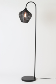 8213012 | Vloerlamp 35x30x160 cm ALVARO - mat zwart | Light & Living