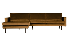 800905-14 | Rodeo chaise longue links - velvet honing geel | BePureHome