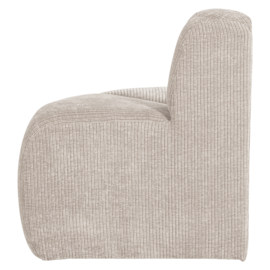 377901- E | Mojo eetbank hoek rond rugleuning - rib ecru | WOOOD