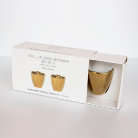 105251 | UNC Good Morning Egg Cups Gold - Set of 2 in gift pack | Urban Nature Culture 