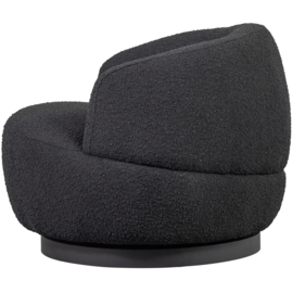 800037-Z | Woolly draaifauteuil - bouclé antraciet | BePureHome