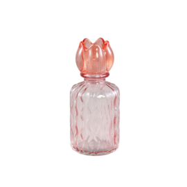 725688 | Patsye tulip bottle candleholder - pink | PTMD
