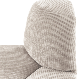 377901- E | Mojo eetbank hoek rond rugleuning - rib ecru | WOOOD