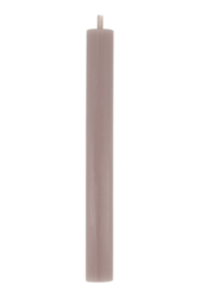 4 rustieke kaarsen 20cm - warmgrijs | Zusss