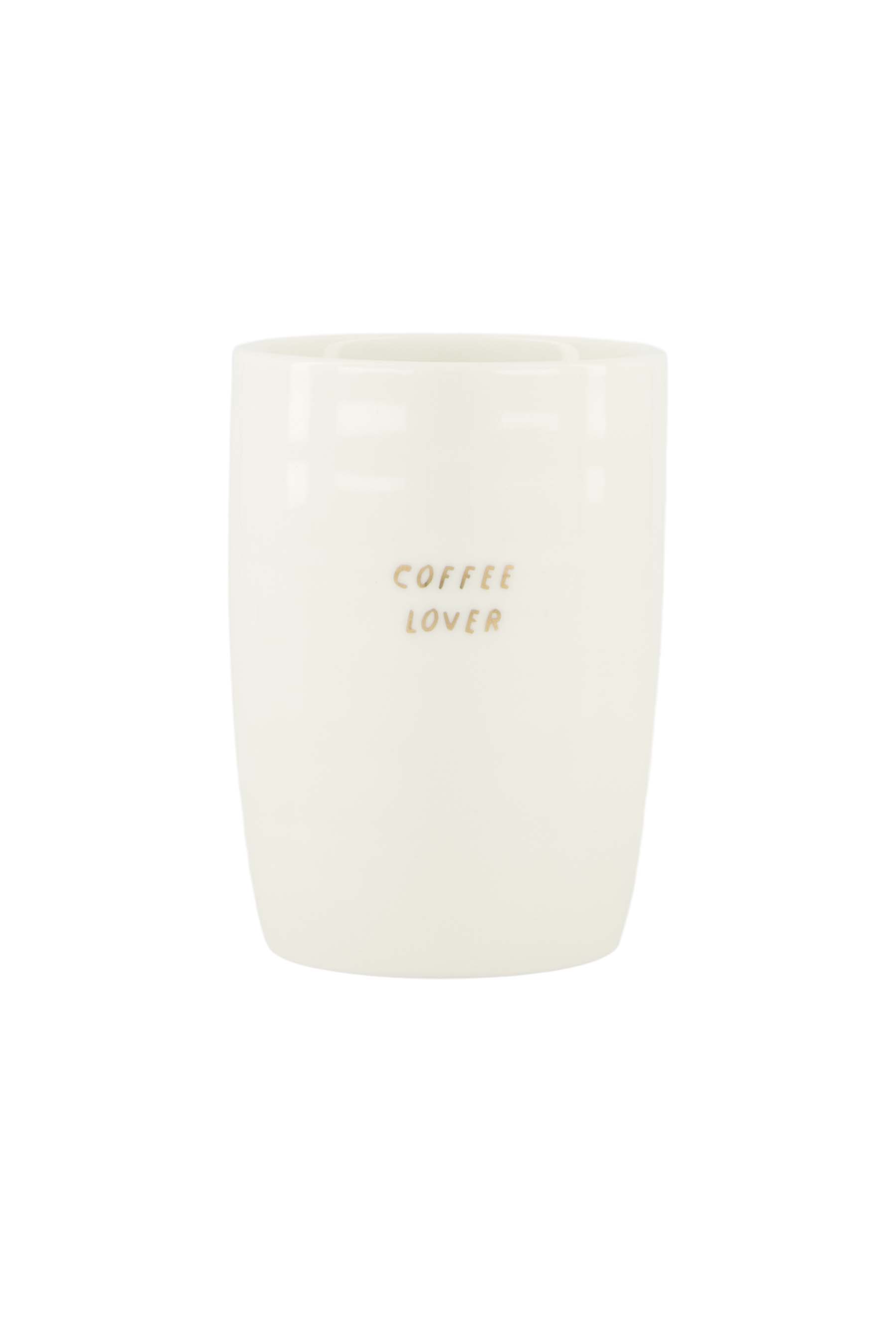 Koffiemok coffee lover - wit/goud | Zusss - Wordt verwacht!