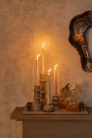 736399 | Arisha marble canldeholder L - beige | PTMD