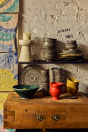 KST0357 | 70s ceramics: coffee mugs, brew variation (set of 4) | HKliving - Medio oktober verwacht!