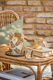 30972-00 | Hurricane w/flowers and leaves in glass | Ib Laursen 