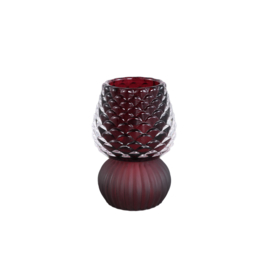 735574 | Cabrini glass pinecone tealight - purple | PTMD