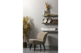 375690-KG | Sara fauteuil - fluweel khaki | WOOOD